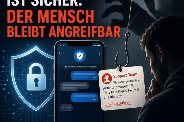 Episodenbild der Podcast-Folge zu Messenger-Sicherheit und Phishing.